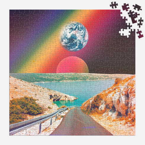 Galison Cosmic Rainbow – Nidera 500 Piece Puzzle Featuring Prisms Other Worldly Combinations of Earth Sea and Cosmos...