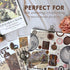 411 Vintage Washi Stickers & 20 Scrapbook Papers - FAYWARE Ephemera for Junk Journals & Scrapbooking...