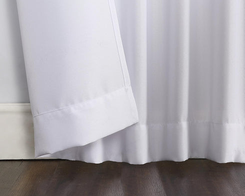 No. 918 Trevor Heathered Texture Semi-Sheer Tab Top Curtain Single Panel, 40" x 84", White...