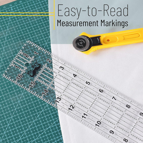Mr. Pen- Sewing Ruler, 3 x17 Inch, Acrylic Ruler, Quilting Ruler, Cutting Ruler, Acrylic Ruler for Cutting Fabric, Rulers for Quilting and Sewing,...