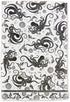 Karma Gifts KA101944 Black And White Boho Tea Towel,Cotton, Octopus 18" x 22"...