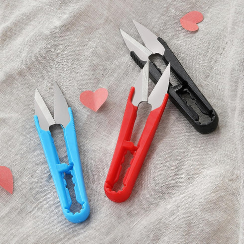 3PCS Sewing Scissors, JJOO Yarn Thread Cutter Mini Small Snips Trimming Nipper, Great for Sewing, DIY Supplies (Blue, Red, Black)......