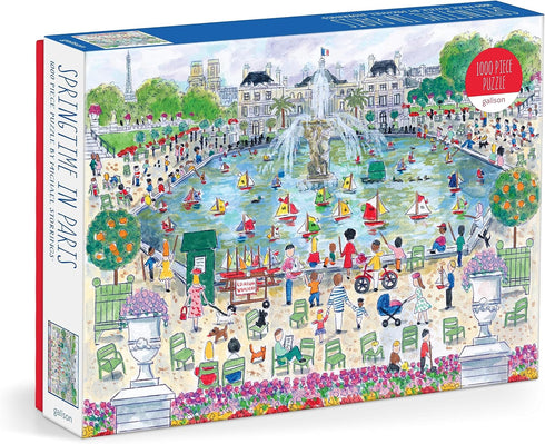 Galison Springtime in Paris – 1000 Piece Michael Storrings Puzzle Featuring The Ornamental Grand Bassin Pond in The Spring...