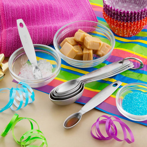 Spring Chef Stainless Steel Measuring Spoons Set of 7, Oval Metal Teaspoon & Tablespoon Measuring Spoons - Nesting Kitchen Gadgets For Baking & Co...
