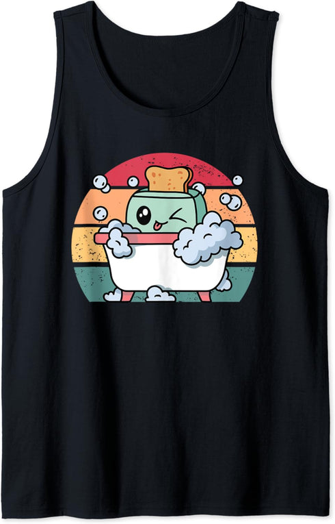 Toaster Bath Funny Retro Live Laugh Toaster Bath Tank Top...