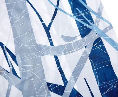 Forest Fabric Shower Curtain for Master, Guest, Kids', College Dorm Bathroom, 72" x 72", Blue and Gray...