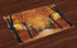 Ambesonne Autumn Place Mats Set of 4, Pathway in The Woods Covered Dried Deciduous Tree Leaves Romantic Fall Season, Washable Fabric Placemats for...