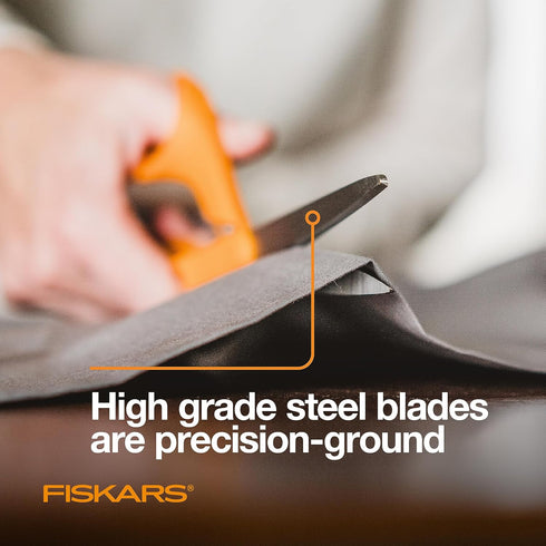 Fiskars Original Orange-Handled Scissors - Ergonomically Contoured - 8" Stainless Steel - Paper and Fabric Scissors for Office, Arts, and Crafts -...