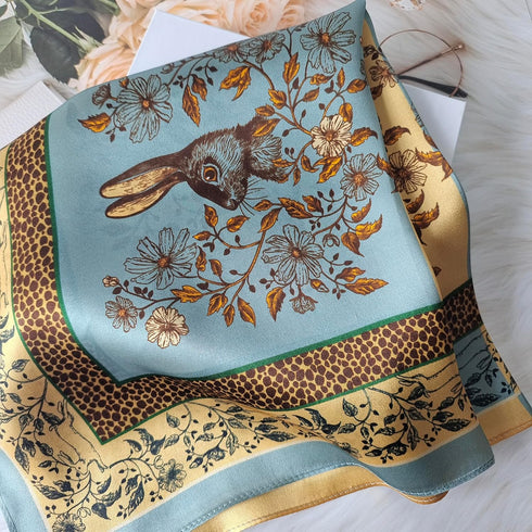 100% Mulberry Square Silk Scarf - Neckerchief Headscarf Gift Packed - 21" x 21"...