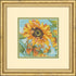 Dimensions 70-65228 Gold Petite Sunflower Garden Counted Cross Stitch Kit, 6" x 6", 18 Cnt. Ivory Aida, 4pcs...