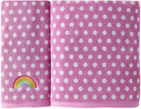 SKL Home Rainbow Cloud 2 Pc Hand Towel, Pink...