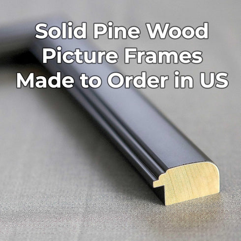 7x7 Frame Black Contemporary Wood Picture Square Frame - Picture Frame Includes UV Resistant Acrylic Protective Front, Acid-Free Foam Board Backin...