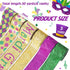 6 Rolls 30 Yards Mardi Gras Wired Edge Ribbon Purple Gold and Green Stripe Ribbon Glitter Metallic Wrapping Ribbon for Mardi Gras Masquerade Party...