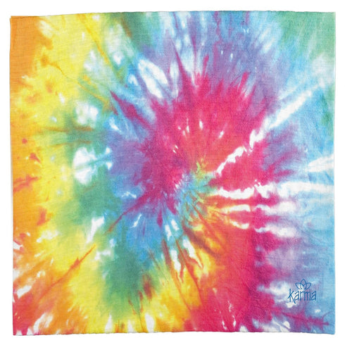Karma Multi Color Tie Dye Headband for Women - Medium - Fabric Headband and Stretchy Hair Scarf - Multicolor...