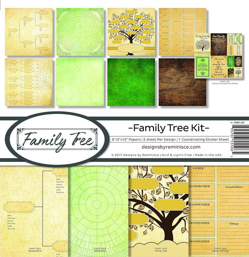 Reminisce FAMT-200 Family Tree Scrapbook Collection Kit, 12-x-12-Inch...