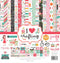 Echo Park Paper Company I Heart Crafting Collection Kit paper, teal, pink, coral, brown, woodgrain, green, yellow, 12-x-12-Inch...