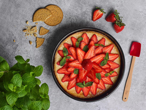 Tala Performance, 20cm Springform Round Cake Tin, Professional Gauge Carbon Steel with Whitford Eclipse Non-Stick Coating, Loose Base, Easy Releas...