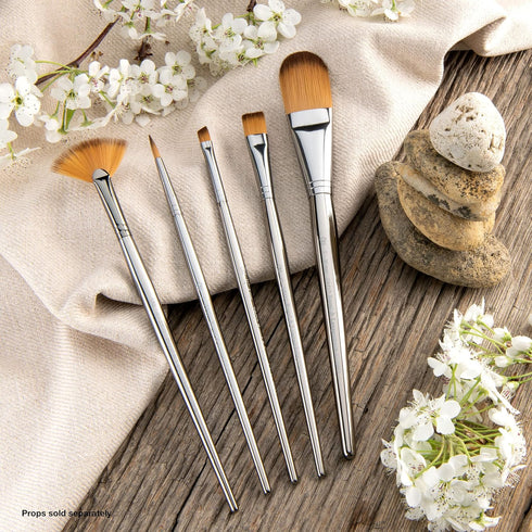 Royal & Langnickel Zen 5pc Standard Handle Brush Set, Includes - Oval Wash, Angular, Shader, Fan & Round Brushes...