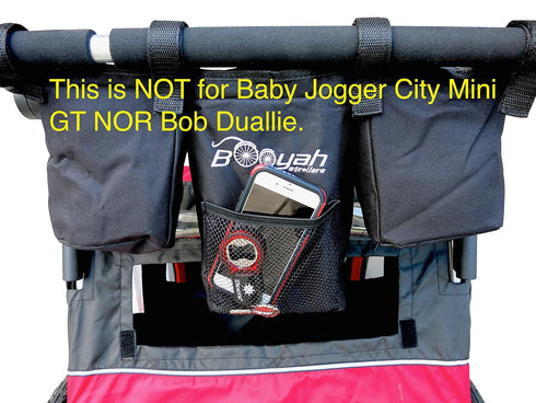 Booyah Double Stroller Organizer - Fits Clevr, Aosom & Best Choice Double Baby & Pet Strollers...