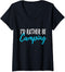 Womens I'd Rather Be Camping Gear T-Shirt Funny Campers Shirt V-Neck T-Shirt...