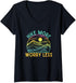 Womens Hike More Worry Less - Hiking Camping Gear V-Neck T-Shirt...