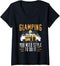 Glamping Lover Camping Vacation Camping Gear Glamper V-Neck T-Shirt...