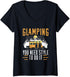 Glamping Lover Camping Vacation Camping Gear Glamper V-Neck T-Shirt...