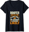 Womens Caution Flyting Tools Funny Roofing Roofer Men Women Gift V-Neck T-Shirt...