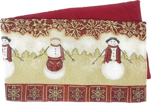 Tache Home Fashion Mrs. Snowman Tapestry Table Runner, 13x54...