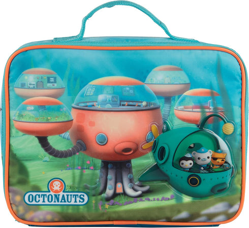 OCTONAUTS Insulated Lunch Sleeve - Reusable School Lunch Box for Kids - Heavy Duty Tote Bag w Mesh Pocket for Holding Snacks & More- Fits Containe...