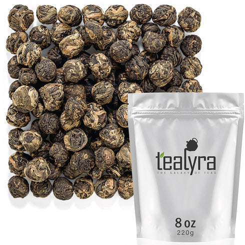 Tealyra - Lychee Black Dragon Pearls - Exotic Sweet Black Loose Leaf Tea - Medium Caffeine - All Natural - 220g (8-ounce)...