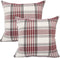YOUR SMILE Christmas Retro Farmhouse Buffalo Tartan Chequer Plaid Cotton Linen Decorative Throw Pillow Case Cushion Cover Pillowcase for Sofa 18 x...