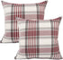 YOUR SMILE Christmas Retro Farmhouse Buffalo Tartan Chequer Plaid Cotton Linen Decorative Throw Pillow Case Cushion Cover Pillowcase for Sofa 18 x...