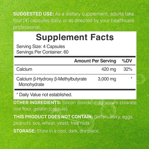 DEAL SUPPLEMENT Ultra Strength HMB Supplements 3,000mg Per Serving, 240 Capsules | Third Party Tested | Supports Muscle Growth, Retention & Lean M...