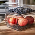 Spectrum Diversified Hexa in-Fridge Small Refrigerator Bin for Storage and Organization of Fruit Vegetables Produce and More, 8.5 x 6 x 2.25, Clea...