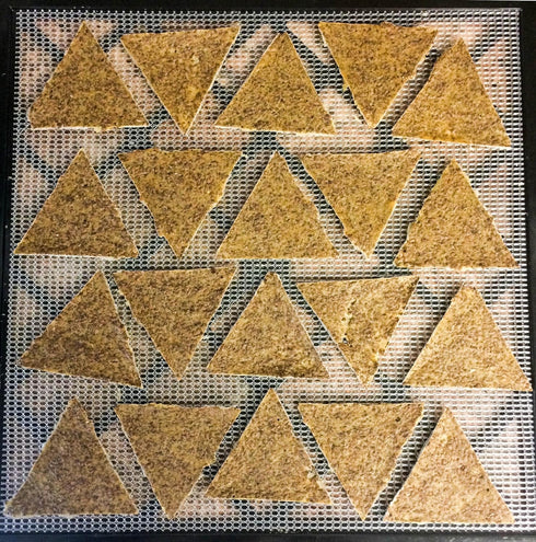 Dehydrator Triangle Chip Mold Shape Silicone Sheet Mat for Excalibur Dehydrating 14" x 14" Raw Tortilla Cracker Cookie Drying Bright Kitchen Brand...