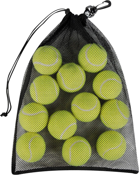 PALTERWEAR Mesh Drawstring Bag With Clip and Toggle Closure - For Water Sports, Hiking, Clamming - Multi-Use Set of 4 (Black, 10 x 15 inch)...