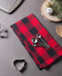 DII Buffalo Check Kitchen Collection, Classic Farmhouse Dishtowel Set, 20x30, Red & Black, 3 Piece...