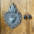 Sacred Heart, Flaming Heart, Religious Folk Art, Spiritual Home Decor, Haitian Metal Wall Art 7.25 X 10.25 Inches...