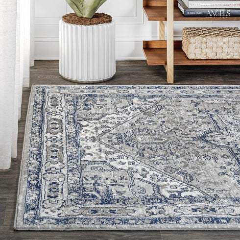 JONATHAN Y MDP106B-3 Modern Vintage Medallion Traditional Indoor Area Rug Country Easy -Cleaning Bedroom Kitchen Living Room Non Shedding, 3 X 5, ...