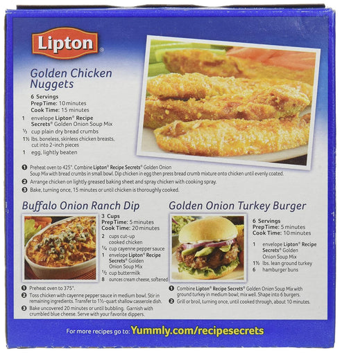 Lipton GOLDEN ONION Recipe Soup & Dip Mix 2.6oz (5 Boxes)...