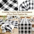 6 Buffalo Check Oversized Napkins (17x17 Inches) for Everyday Place Settings, Rustic Farmhouse Decor, Holidays, Family Dinners and BBQ's (White Bu...