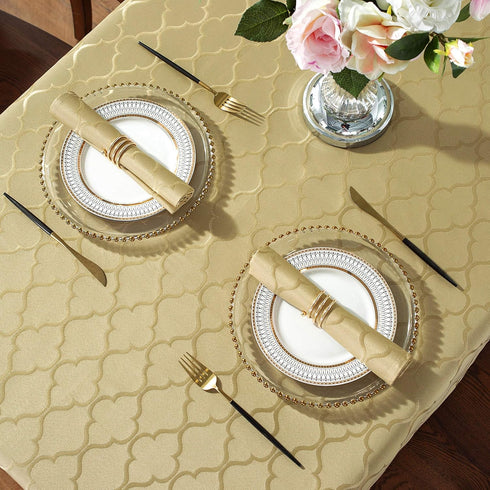 Jacquard Cloth Napkins 20 x 20 Inch Flower Pattern 4 Pieces Solid Washable Comfortable for Restaurant Family Dinners Weddings Parties and Banquets...