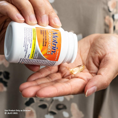 Motrin IB Liquid Gels, Ibuprofen 200 mg, Pain Reliever & Fever Reducer Minor Arthritis Pain, Muscular Aches, Headache, Menstrual Cramps & Backache...