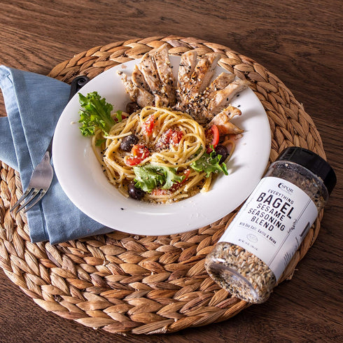 Everything Bagel Seasoning Blend Original XL 10 Ounce Jar. Delicious Blend of Sea Salt and Spices Dried Minced Garlic & Onion Flakes. Bagel Allspi...