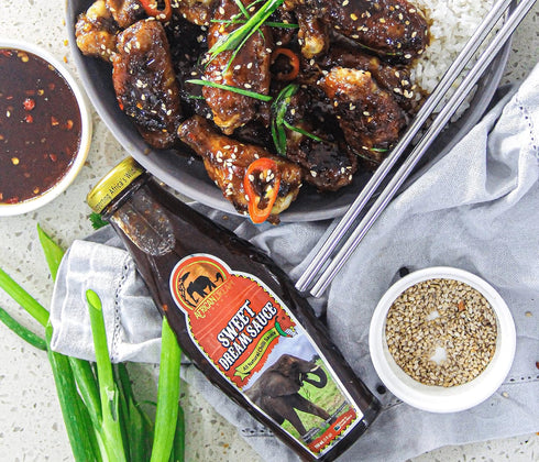 Sweet Dream Sauce Set | Mild and Bold Sauce by African Dream Foods | Bold & Fiery Flavor Spicy Sauce Gift | 5 fl oz, Single Glass Bottle...