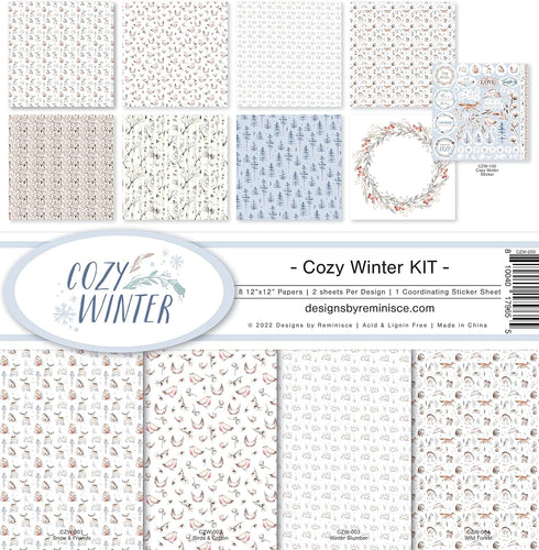 Reminisce Cozy Winter Collection Scrapbook Kit, White...