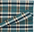 SARO LIFESTYLE Kalama Collection Plaid Woven Water Hyacinth Table Runner, 14" x 72", Turquoise...