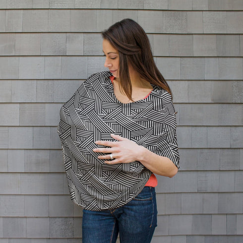 Bebe au Lait 5-in-1 Multi-Use Cover: Nursing Covers for Breastfeeding, Infinity Scarf, Nursing Shawl, Car Seat Cover, Shopping Cart Cover, Carrier...
