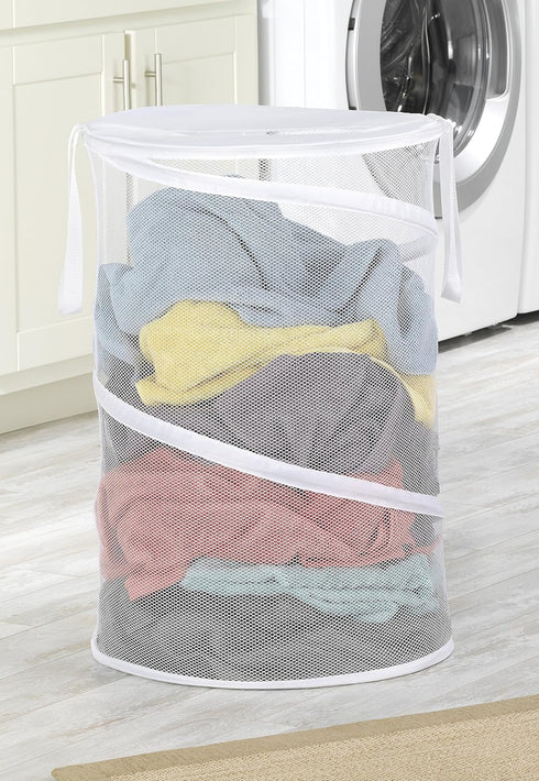 Whitmor 18" Collapsible Laundry Hamper White...
